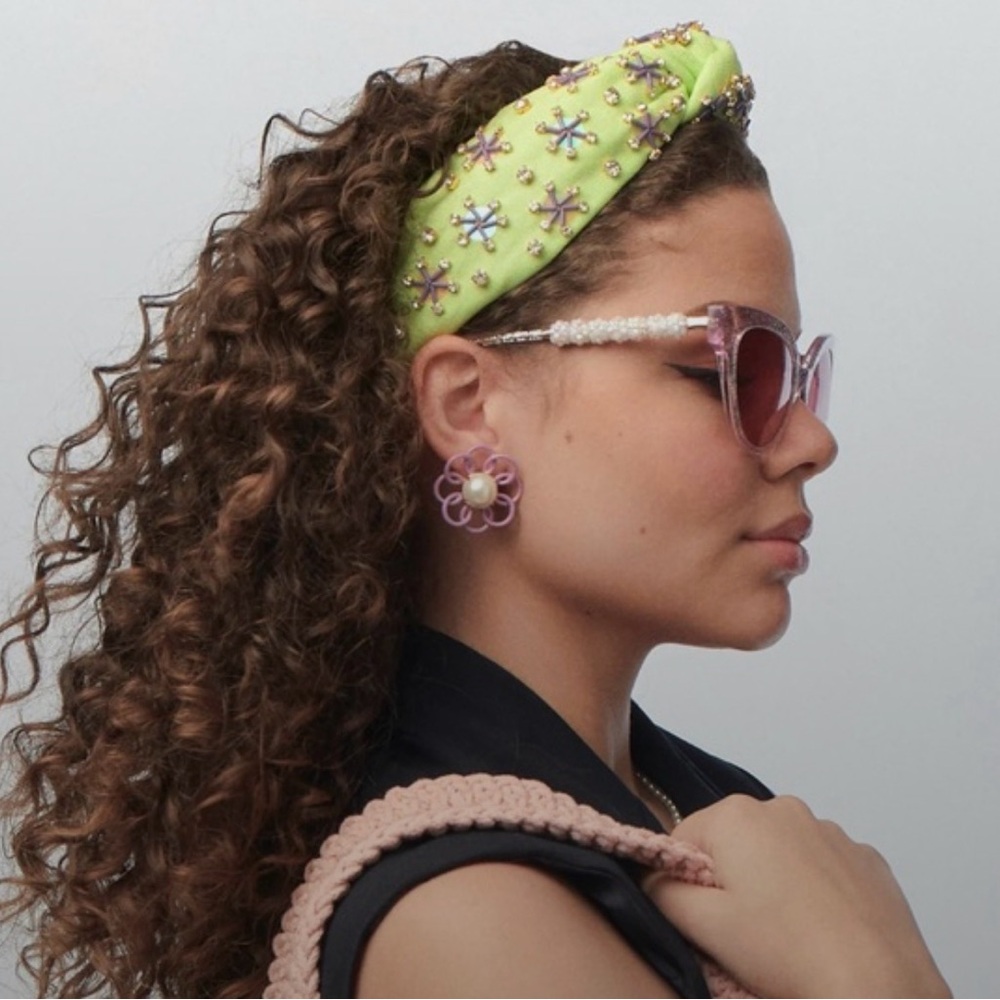 Lele Sadoughi Lime Zest Fusion Crystal Embellished Headband